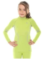 Bluzy narciarskie - Brubeck Bluza thermo jr ls11450-111 limonkowy BLUZA JR THERMO 92/98 LIMONKA - miniaturka - grafika 1