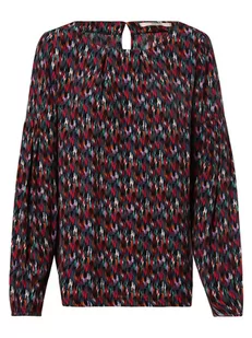 Esprit Casual - Bluzka damska, czarny|wielokolorowy|wyrazisty róż - Bluzki damskie - miniaturka - grafika 1