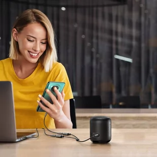 Ugreen przewód kabel przedłużacz AUX 3,5mm mini jack 0,2m czarny (AV191 50253) - Kable USB - miniaturka - grafika 3