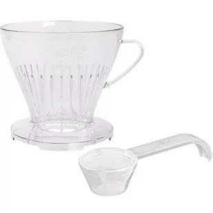 Plastikowy drip Melitta 1x4 z łyżką - przezroczysty - Zaparzacze i kawiarki - miniaturka - grafika 1