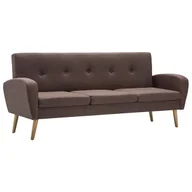 Sofy i kanapy - Trzyosobowa sofa pikowana brązowa - Umberro 3Q - miniaturka - grafika 1