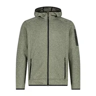 Kurtki męskie - CMP męska kurtka Knit-Tech ze stałym kapturem, Kaki-Oil Green, 56 - miniaturka - grafika 1