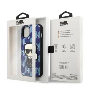 Karl Lagerfeld KLHCP13SPMNIKBL iPhone 13 mini 5,4" hardcase niebieski/blue Monogram Ikonik Patch - Etui i futerały do telefonów - miniaturka - grafika 8