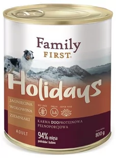 FamilyFirst Jagnięcina+wołowina+ziemniak adult 800g - Mokra karma dla psów - miniaturka - grafika 1