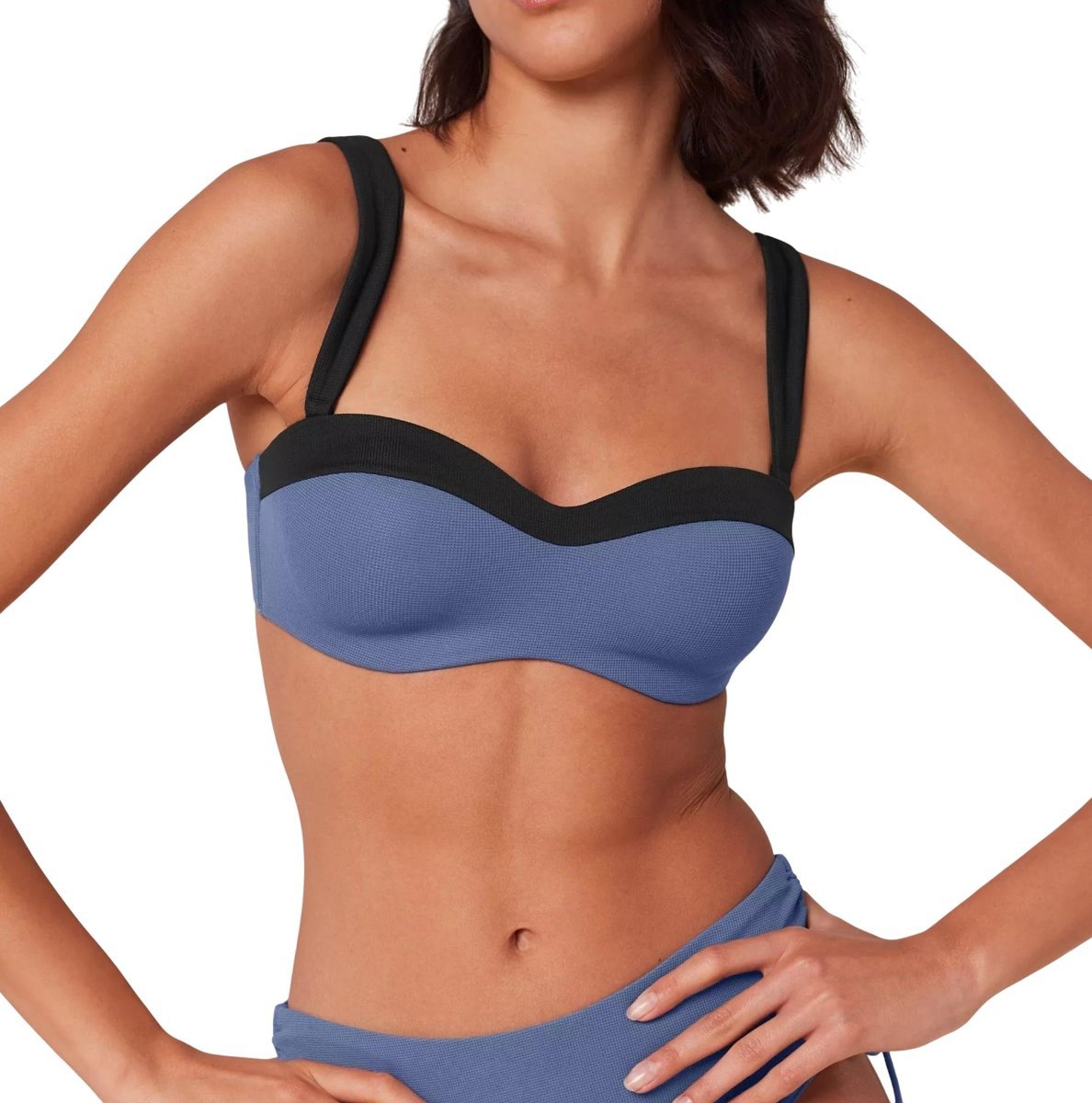 Góra Bikini Triumph Summer Glow DP 01 44B 90B Niebieski Usztywniany