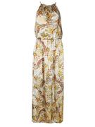 Sukienki - Złota sukienka maxi : size - S, wzor - We wzory - Bombshe - miniaturka - grafika 1