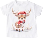 Koszulki dla dziewczynek - Koszulka z reniferkiem dla dziecka santa83 - miniaturka - grafika 1