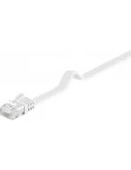 Patchcordy - Kabel Lan Patchcord Cat 5E U/utp płaski 20m Biały - miniaturka - grafika 1