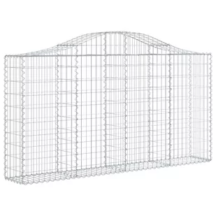 VIDAXL Kosze gabionowe, 14 szt, 200x30x100/120cm, galwanizowane żelazo - Ogrodzenia - miniaturka - grafika 4