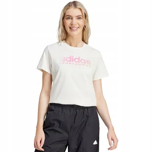 Koszulka damska adidas The Soft Side Linear biała IR5890 L - Koszulki i topy damskie - miniaturka - grafika 1