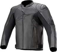 Odzież motocyklowa - Alpinestars Męska kurtka Alpinestars Faster V2 Leather Jacket Black/Black Motorcycle Clothing, Black 52 EU - miniaturka - grafika 1