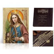 Ikony i obrazy sakralne - Ikona religijna Święta Katarzyna Aleksandryjska - miniaturka - grafika 1