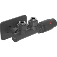 Zawory i kraniki - Mexen G00 zestaw termostatyczny kątowy z maskownicą S, Duplex, DN50, antracyt - W907-900-910-66 - miniaturka - grafika 1