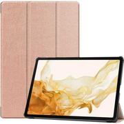 Etui do tabletów - Bizon Etui Case Tab Croc do Samsung Galaxy Tab S8 Plus / S7 Plus, różowozłote - miniaturka - grafika 1