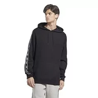 Bluzy męskie - Reebok Męska bluza z kapturem Vector Tape, czarna, XL, Czarny, XL - miniaturka - grafika 1
