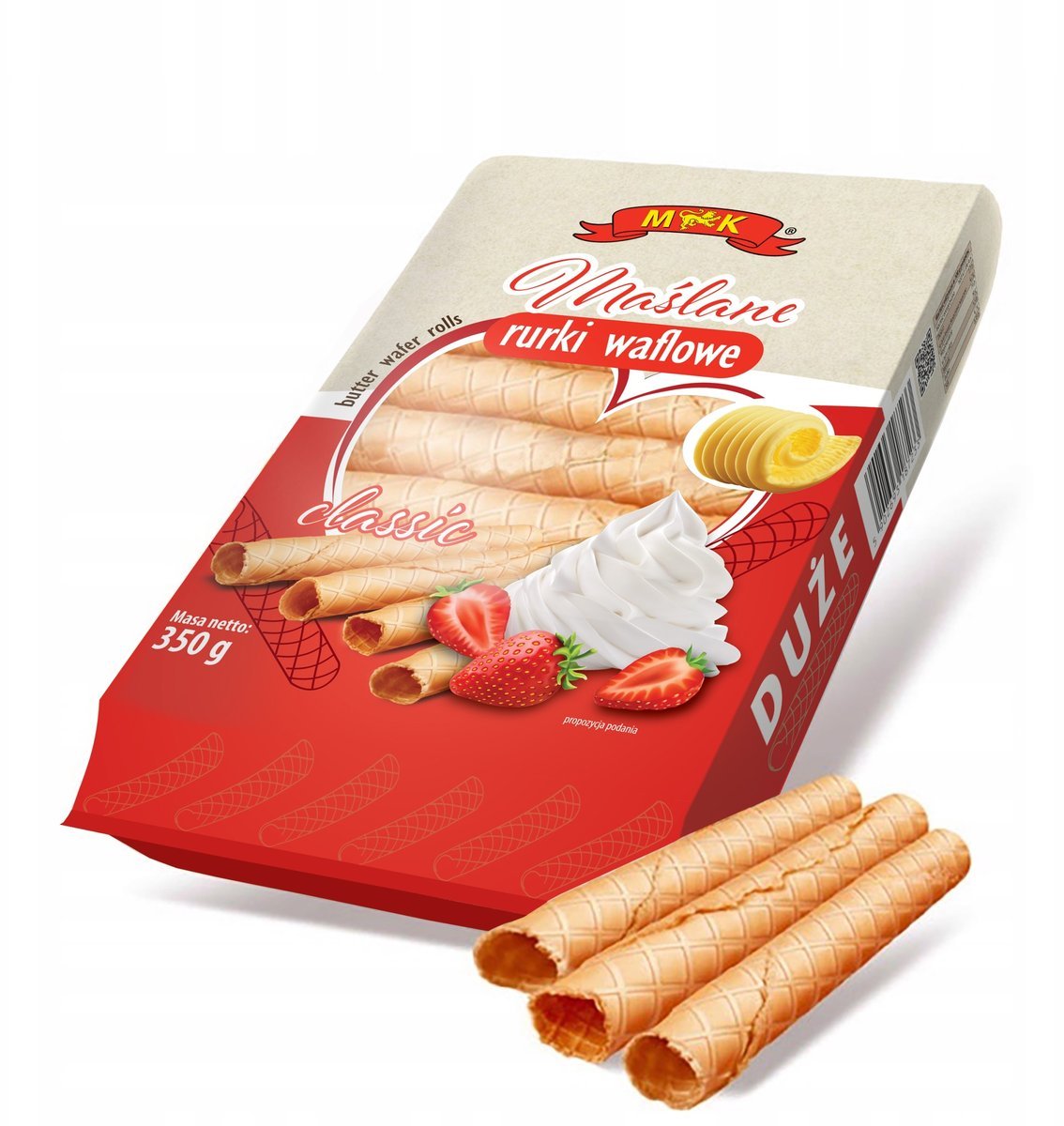 Maślane rurki waflowe MK 350 g
