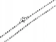 Łańcuszki - ŁAŃCUSZEK SREBRNY KULKA DIAMENTOWANA 60cm.Pr.925! - miniaturka - grafika 1
