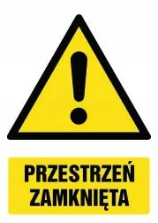 Naklejka Przestrzeń zamknięta 30x42cm - Akcesoria BHP - miniaturka - grafika 1