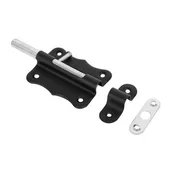 Zawiasy, okucia i inne akcesoria - Zasuwka uniwersalna czarna 7,5 cm - miniaturka - grafika 1