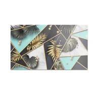 Deski do krojenia - Szklana deska kuchenna HOMEPRINT Trójkąty z liśćmi 60x52 cm - miniaturka - grafika 1