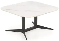 Ławy i stoliki kawowe - Loftowa metalowa ława z blatem biały marmur M5-M65 - miniaturka - grafika 1