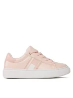 Buty dla dziewczynek - Tommy Hilfiger Sneakersy Flag Low Cut Lace-Up Sneaker T3A9-32703-1355 S Różowy - miniaturka - grafika 1