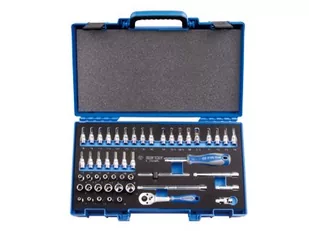 KING TONY Zestaw nasadek 2550MRV, 1/4", 6-kątne, 4-14 mm, E4-E8, HEX, TORX, PH - Zestawy narzędziowe - miniaturka - grafika 1