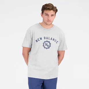 Koszulka męska New Balance MT31904AG  szara - Koszulki męskie - miniaturka - grafika 1