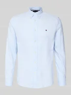 Koszule męskie - Koszula casualowa o kroju slim fit z czystej bawełny - miniaturka - grafika 1