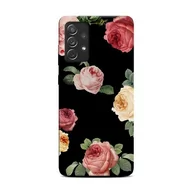 Etui i futerały do telefonów - Etui na telefon CaseGadget RÓŻE NA CZARNYM SAMSUNG GALAXY A72 / A72 5G - miniaturka - grafika 1