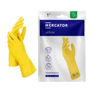 Rękawiczki jednorazowe - Rękawiczki gumowe S gospodarcze żółte lateksowe Ideall Yellow 1 para - miniaturka - grafika 1