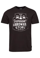 Koszulki męskie - Superdry Koszulka męska z nadrukiem, Vintage Black, M - miniaturka - grafika 1