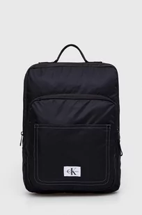 Calvin Klein Jeans plecak męski kolor czarny duży gładki - Plecaki - miniaturka - grafika 1