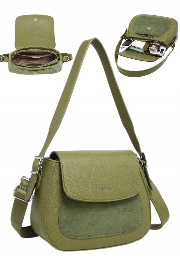 Praktyczna Torebka Torba Damska Listonoszka LUIGISANTO HS0414-1 Green