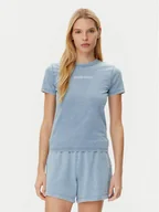 Koszulki i topy damskie - Guess Jeans T-Shirt W5GI41 KCTL1 Niebieski Regular Fit - miniaturka - grafika 1