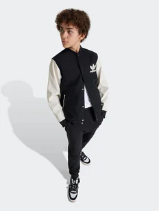 adidas Kurtka bomber adicolor IY7505 Czarny Regular Fit - Moda i Uroda OUTLET - miniaturka - grafika 1
