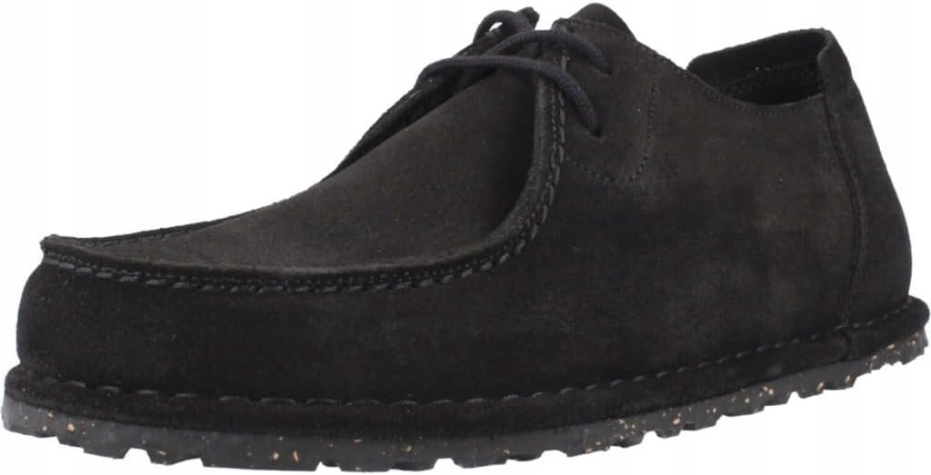 BIRKENSTOCK CZARNE PÓŁBUTY MOKASYNY ZE ZAMSZU NA PODESZWIE 38 I2B