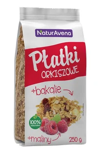 NaturAvena PŁATKI ORKISZOWE Z MALINĄ 200G - Zdrowa żywność - miniaturka - grafika 2