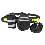 Pozostałe akcesoria dla psów - Pas biodrowy do biegania z amortyzowaną smyczą, czarny, M, pasek dł. 80-104cm, saszetka 10x5x13cm, smycz dł.145-200 cm - miniaturka - grafika 1