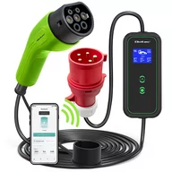 Zabawki zdalnie sterowane - Qoltec Mobilna ładowarka do samochodu elektrycznego EV z regulacją 2w1 Typ2 | 11kW | CEE 5 PIN | Wi-fi| LCD | 3 fazy | Przenośna | Wallbox | 5m - miniaturka - grafika 1