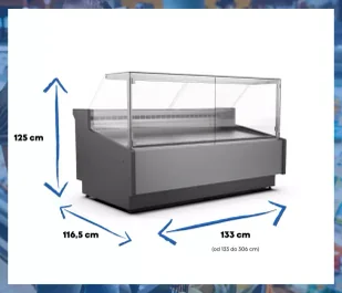 Lada chłodnicza WCh-8/1  1330 CARMEN DYNAMICZNA - Szafy i witryny chłodnicze - miniaturka - grafika 6