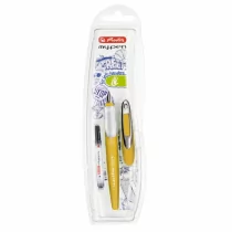 Herlitz Pióro wieczne My.Pen L musztardowe/białe - Przybory szkolne - miniaturka - grafika 1