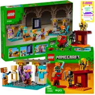 Klocki - LEGO MINECRAFT ZESTAW - Bitwa na moście Netheru (21266) + ZBROJOWNIA (21252) + EBOOK - miniaturka - grafika 1