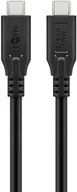 Kable komputerowe i do monitorów - Goobay 74196 kabel USB USB4 Gen 2x2 1,5 m USB C Czarny - miniaturka - grafika 1
