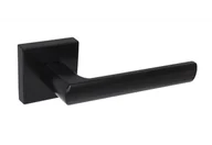 Klamki - Klamka drzwiowa GAMET DH-40-26J-LPM30-KW-A z rozetą kwadratową, czarny - miniaturka - grafika 1