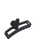 Ozdoby do włosów - Solida Haarklammer mit Herz, schwarz Klamry do włosów 1 szt. - miniaturka - grafika 1