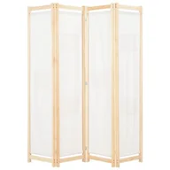 Parawany - Parawan 4-panelowy, kremowy, 160x170x4 cm, tkanina - miniaturka - grafika 1