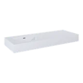 Umywalki - ELITA DIMPLE 120 UMYWALKA LEWA  MARMUR WHITE MATT 168868 - miniaturka - grafika 1