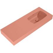 Umywalki - Elita Dimple umywalka 121x46 cm ścienna prostokątna prawa terra pink mat 168883 - miniaturka - grafika 1