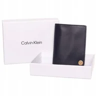 Portfele - Calvin klein portfel męski ck icon covered black - miniaturka - grafika 1